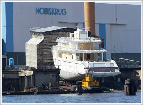 Image of Launch of super yacht Flying Fox